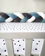 BLUE DENIM - WHITE - DARK GREY  3  / 20 cm 