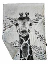   Giraffe & Minky Ice Grey 100x80 cm